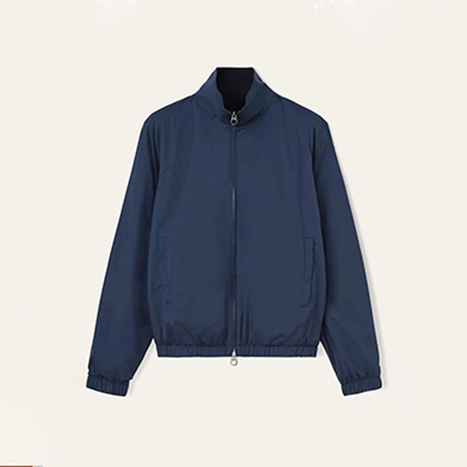 loro piana bomber reversible stand collar jacket